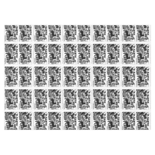 Weihnachtslieder, Vintager Weihnachtsmann Tischdecke (Vorderseite (Horizontal))