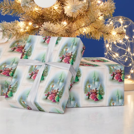 Weihnachtslieder Vintages Party Geschenkpapier (Feiertage)