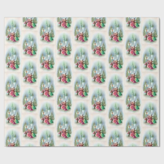 Weihnachtslieder Vintages Party Geschenkpapier (Flach)