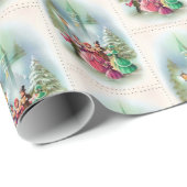 Weihnachtslieder Vintages Party Geschenkpapier (Rolleneckpunkt)