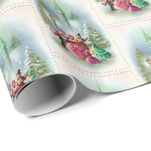 Weihnachtslieder Vintages Party Geschenkpapier (Rolleneckpunkt)
