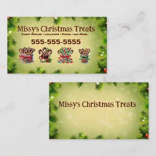 Weihnachtslieder-Visitenkarte Visitenkarte (Vorne/Hinten)