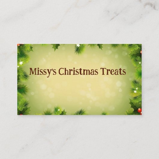 Weihnachtslieder-Visitenkarte Visitenkarte (Rückseite)