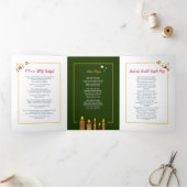 Weihnachtslieder von Kerzenlicht-Hymnen Dreifach-gefaltete Programmkarte (Innenseite)