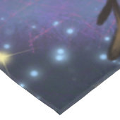 Weihnachtslieder Weihnachtsmann mit Rentierspass Tischdecke (Schrägansicht)