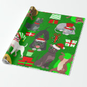 Weihnachtslieder Welpenhund Geschenkpapier (Ungerollt)