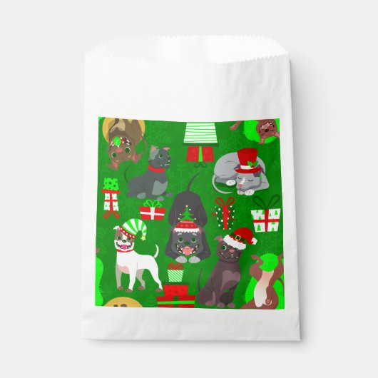 Weihnachtslieder Welpenhund Geschenktütchen (Vorderseite)