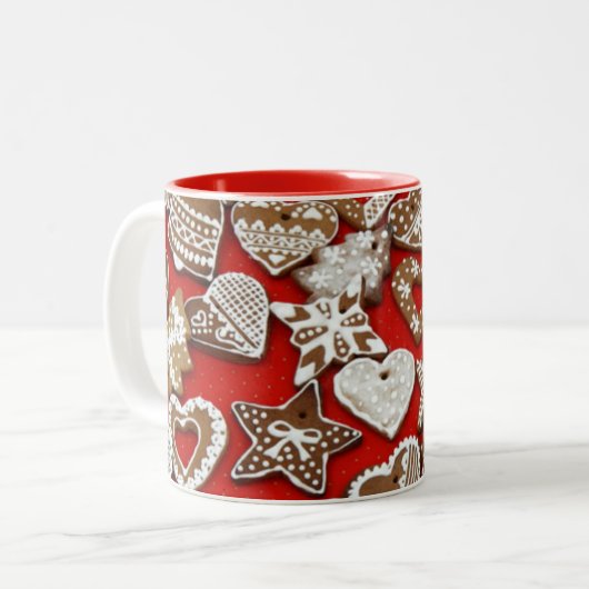 Weihnachtslieder Zweifarbige Tasse (Vorderseite Links)