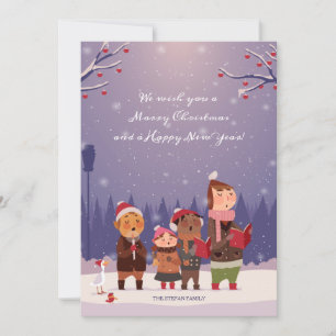 Weihnachtsliedersänger-Feiertagskarte Feiertagskarte