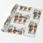 Weihnachtsliedersänger geschenkpapier (Ungerollt)
