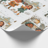 Weihnachtsliedersänger geschenkpapier (Ecke)
