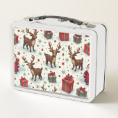 Weihnachtsliefernder Metall Brotdose (Rückseite)