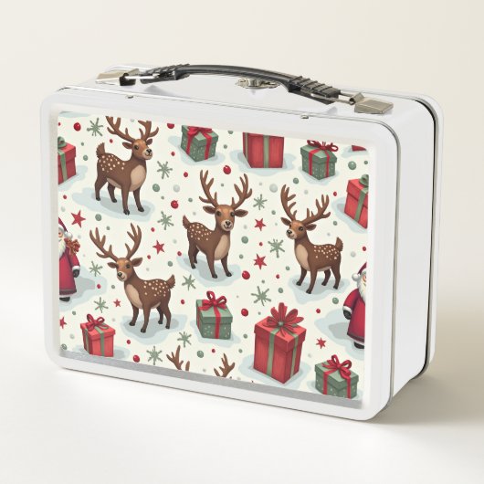 Weihnachtsliefernder Metall Brotdose (Rückseite)