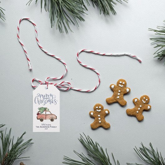 Weihnachtslieferung {BLAU} Geschenkanhänger