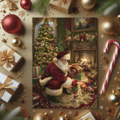 Weihnachtslieferung des Weihnachtsmanns Karte