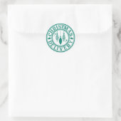 Weihnachtslieferung Runder Aufkleber (Tasche)
