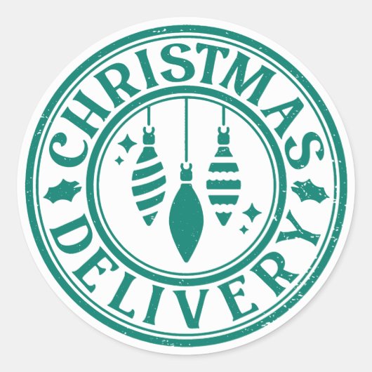 Weihnachtslieferung Runder Aufkleber (Vorderseite)