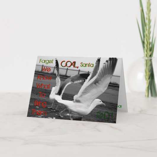 Weihnachtslieferung - Seagull-Stil Feiertagskarte (Vorderseite)