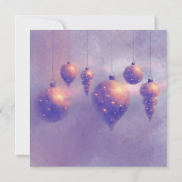 Weihnachtsliegekarte Rose Gold Baubles Flat Card