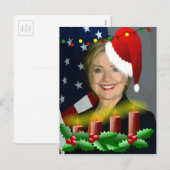 Weihnachtsliegeklammer Feiertagspostkarte (Vorne/Hinten)