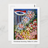 Weihnachtsliegekunst Postkarte (Vorne/Hinten)