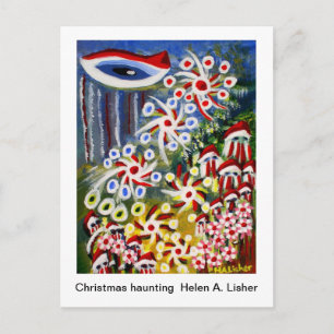 Weihnachtsliegekunst Postkarte