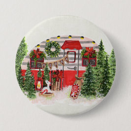 Weihnachtsliegeplatz Rustikale Szene Button