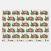 Weihnachtsliegeplatz Rustikale Szene Geschenkpapier Set (Vorderseite)