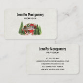 Weihnachtsliegeplatz Rustikale Szene Visitenkarte (Vorne/Hinten)