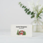 Weihnachtsliegeplatz Rustikale Szene Visitenkarte (Stehend Vorderseite)