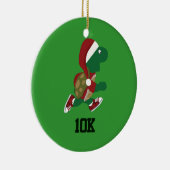 Weihnachtsliegeschildkröte 10K Keramikornament (Rechts)