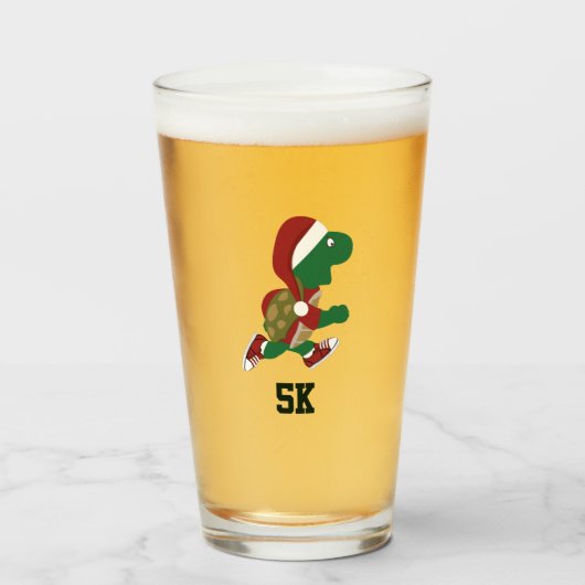 Weihnachtsliegeschildkröte 5K Glas (Vorne (Gefüllt))