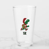 Weihnachtsliegeschildkröte 5K Glas (Vorderseite)