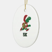 Weihnachtsliegeschildkröte 5K Keramikornament (Links)