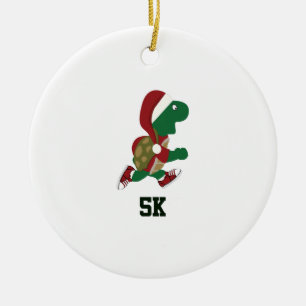 Weihnachtsliegeschildkröte 5K Keramikornament
