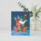 Weihnachtsliegestühle, Vintager Urlaub Postkarte (Stehend Vorderseite)