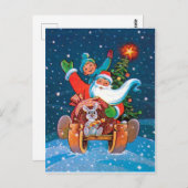 Weihnachtsliegestühle, Vintager Urlaub Postkarte (Vorne/Hinten)