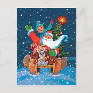 Weihnachtsliegestühle, Vintager Urlaub Postkarte