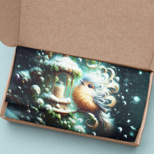 Weihnachtsliegevogel bei Holly Feeder Seidenpapier