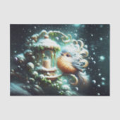 Weihnachtsliegevogel bei Holly Feeder Seidenpapier (Vorderseite)