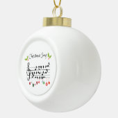 Weihnachtsliegevögel - musikalische Note Keramik Kugel-Ornament (Rechts)