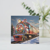 Weihnachtsliegezug Karte (Stehend Vorderseite)