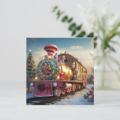 Weihnachtsliegezug Karte (Stehend Vorderseite)