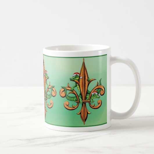 WeihnachtsLilie mit Alligatoren Kaffeetasse (Rechts)