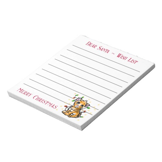 Weihnachtslilie, Weihnachtswunschliste des Weihnac Notizblock (Rotiert)