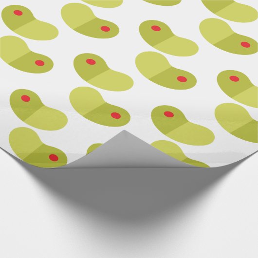 Weihnachtslimabohne-Entwurfs-Packpapier Geschenkpapier (Ecke)