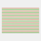 Weihnachtslines in Rot, Weiß, Grün Geschenkpapier Set (Vorderseite 3)