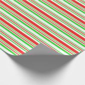 Weihnachtslinien grün, weiß, rot farbig geschenkpapier (Ecke)