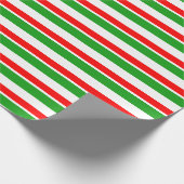 Weihnachtslinien grün, weiß, rot farbig geschenkpapier (Ecke)