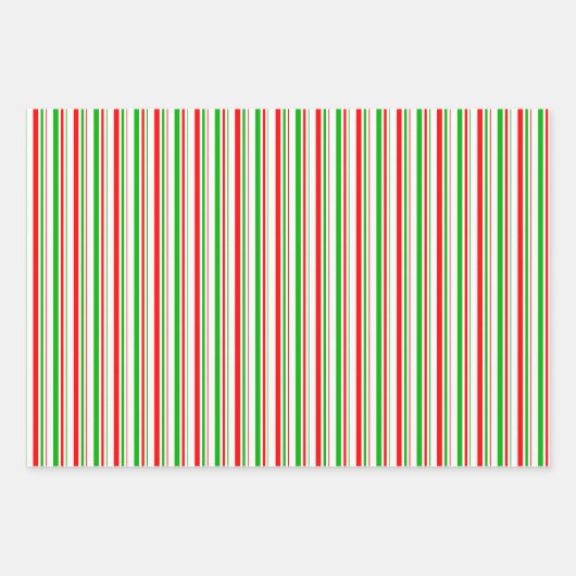 Weihnachtslinien grün, weiß, rot farbig geschenkpapier set (Vorderseite 2)